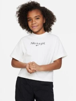 Nike Older Girls 'nike Is A Girl' Boxy T-shirt - White