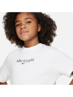 Nike Older Girls 'nike Is A Girl' Boxy T-shirt - White -Sport Sphere VGIJ6 SQ4 0000000013 WHITE SLd