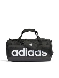 Adidas Men's Linear Duffel Bag Small - BLACK/WHITE