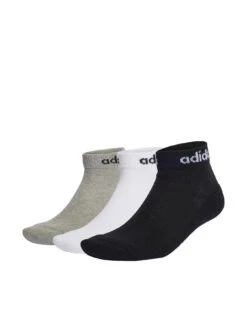 Adidas Linear Ankle 3 Pack Socks - Grey