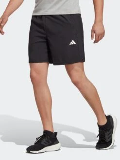 Adidas Men's Plus Size Training Essentials Woven Short - BLACK/WHITE
