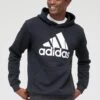 Adidas Big Logo Fleece Overhead Hoodie - Black