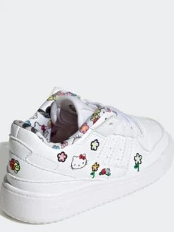 Adidas Originals X Hello Kitty Infant Forum Low Trainers - White/Black -Sport Sphere VHBR2 SQ2 0000000269 WHITE BLACK SLb