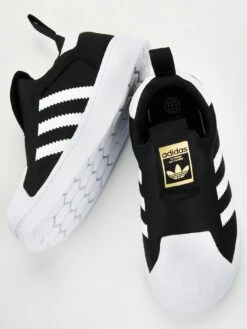 Adidas Originals Unisex Kids Superstar 360 Trainers - Black/White -Sport Sphere VHBWC SQ4 0000000019 BLACK WHITE SLt