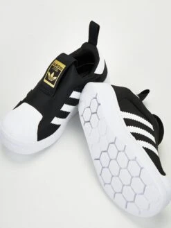 Adidas Originals Unisex Kids Superstar 360 Trainers - Black/White -Sport Sphere VHBWC SQ5 0000000019 BLACK WHITE SLu