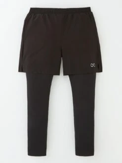 Everyday Boys 2 In 1 Sports Short Legging - Black