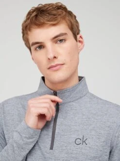 Calvin Klein Golf Newport Half Zip Top - Silver -Sport Sphere VHVG2 SQ4 0000000035 SILVER MDd