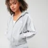 Adidas Sportswear Essentials 3-stripes French Terry Bomber Full-zip Hoodie - Grey