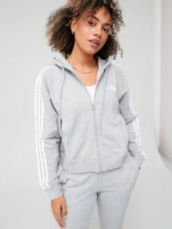 Adidas Sportswear Essentials 3-stripes French Terry Bomber Full-zip Hoodie - Grey -Sport Sphere VHZJR SQ4 0000000005 GREY MDd