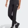Adidas Sportswear Essentials Linear French Terry Cuffed Joggers - Black/White