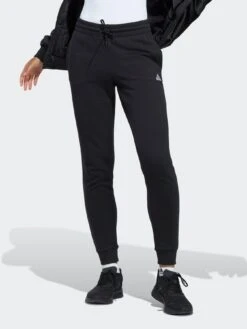 Adidas Sportswear Essentials Linear French Terry Cuffed Joggers - Black/White -Sport Sphere VHZKB SQ3 0000000019 BLACK WHITE MDo