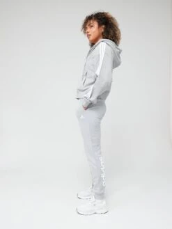 Adidas Sportswear Essentials Linear French Terry Cuffed Joggers - Grey/White -Sport Sphere VHZKD SQ6 0000000005 GREY MDd2