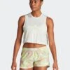 Adidas Performance Train Essentials Cotton 3-stripes Crop Tank Top - Grey
