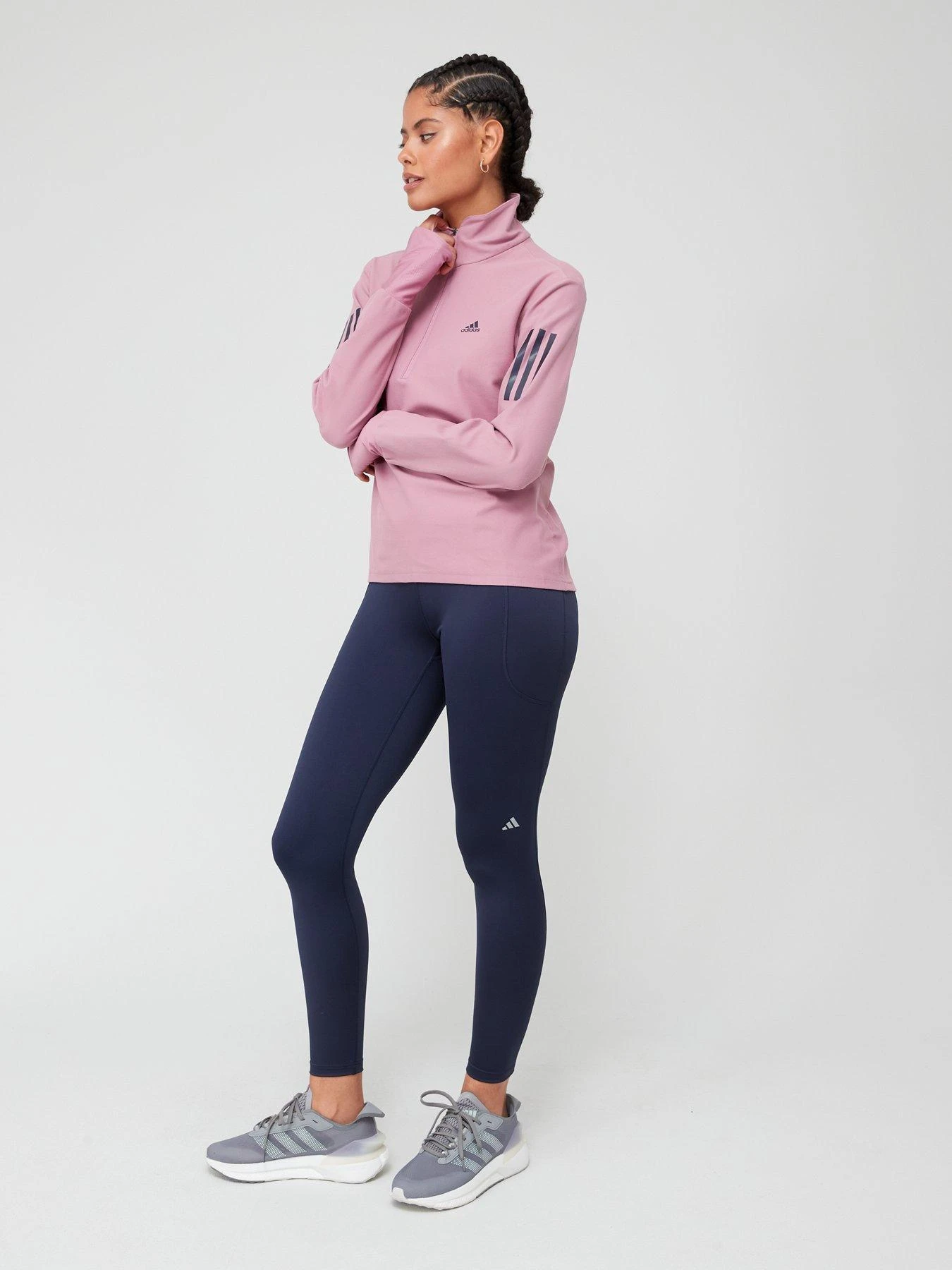 Adidas Performance Own The Run Running 1/2 Zip Sweatshirt - Pink 3 Adidas Performance Own The Run Running 1/2 Zip Sweatshirt - Pink - Image 3