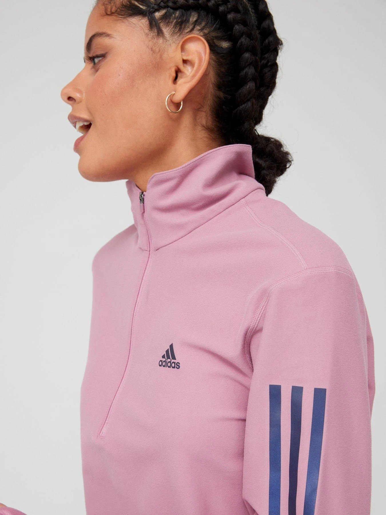 Adidas Performance Own The Run Running 1/2 Zip Sweatshirt - Pink 4 Adidas Performance Own The Run Running 1/2 Zip Sweatshirt - Pink - Image 4