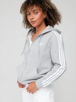 Adidas Sportswear Essentials 3-stripes French Terry Regular Full-zip Hoodie - Grey -Sport Sphere VHZM5 SQ5 0000000005 GREY MDd1