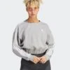 Adidas Sportswear Women's Sportswear Essentials 3-stripes Crop Sweatshirt - GREY