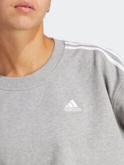 Adidas Sportswear Women's Sportswear Essentials 3-stripes Crop Sweatshirt - GREY -Sport Sphere VHZN7 SQ4 0000000005 GREY MDd