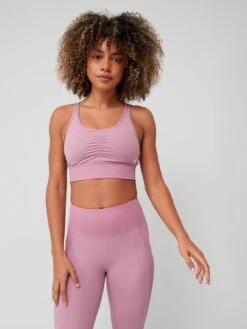 Adidas Performance Yoga Essentials Light-support Bra - Pink