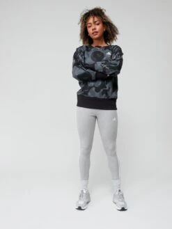 Adidas Sportswear Floral Graphic 3-stripes Fleece Sweatshirt - Black/Multi -Sport Sphere VHZPQ SQ3 0000000292 BLACK MULTI MDo