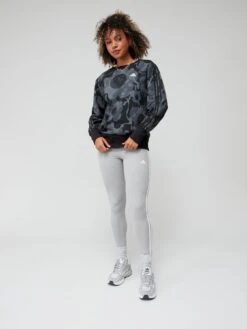 Adidas Sportswear Floral Graphic 3-stripes Fleece Sweatshirt - Black/Multi -Sport Sphere VHZPQ SQ6 0000000292 BLACK MULTI MDd2