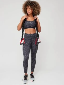 Adidas Performance Aeroreact Training Light-support Bra Floral Print - Black/Multi -Sport Sphere VHZR6 SQ3 0000000292 BLACK MULTI MDo