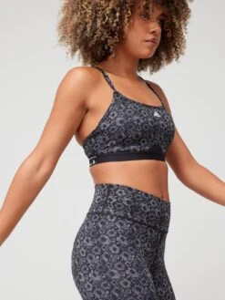 Adidas Performance Aeroreact Training Light-support Bra Floral Print - Black/Multi -Sport Sphere VHZR6 SQ4 0000000292 BLACK MULTI MDd