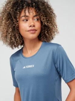 Adidas Women's Multi T-shirt - Blue -Sport Sphere VHZRQ SQ4 0000000005 GREY MDd