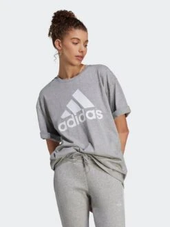 Adidas Sportswear Essentials Big Logo Boyfriend T-shirt - Grey/White