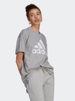 Adidas Sportswear Essentials Big Logo Boyfriend T-shirt - Grey/White -Sport Sphere VHZUB SQ3 0000000005 GREY MDo