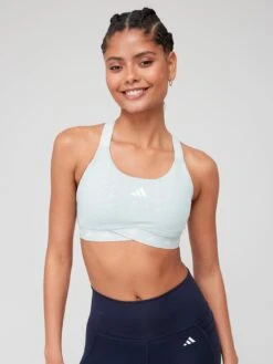 Adidas Performance Powerimpact Luxe Training Medium-support Bra - Green