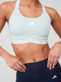 Adidas Performance Powerimpact Luxe Training Medium-support Bra - Green -Sport Sphere VHZUJ SQ4 0000000047 GREEN MDd