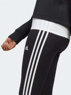 Adidas Sportswear Essentials 3-stripes High-waisted Single Shirt Leggings - Black/White -Sport Sphere VHZV7 SQ4 0000000019 BLACK WHITE MDd