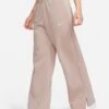 Nike Phoenix High-Waisted Wide-Leg Sweatpants - Light Brown