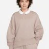 Nike Phoenix Over-Oversized Crewneck Sweatshirt - Light Brown