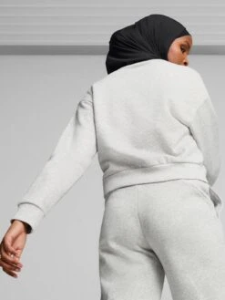 Puma Essentials+ Relaxed Small Logo Crew Sweat - Light Grey -Sport Sphere VJUWD SQ2 0000000215 LIGHT GREY MDb