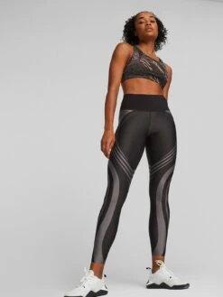 Puma Womens Mid Impact 4Keeps Graphic Bra - Black -Sport Sphere VJUWP SQ3 0000000004 BLACK MDo