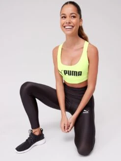 Puma Womens Mid Impact Womens Fit Bra - Green -Sport Sphere VJUX8 SQ6 0000000047 GREEN MDd2