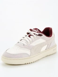 Puma Doublecourt Premium Trainers - White/Red -Sport Sphere VJUZD SQ3 0000000304 WHITE RED SLf