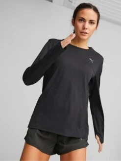 Puma Womens  Run Favorite L/S Top - Black