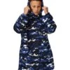 Regatta Kids Cosy Poncho - Blue Camo