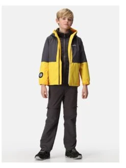 Regatta Kids Boys Hydrate VIII 3 In 1 Waterproof Jacket With Sleeve Torch - Yellow -Sport Sphere VKEKN SQ3 0000000076 YELLOW SLb