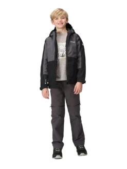 Regatta Unisex Beamz III Waterproof Jacket With Sleeve Torch - Black/Grey -Sport Sphere VKELK SQ3 0000000004 BLACK SLb