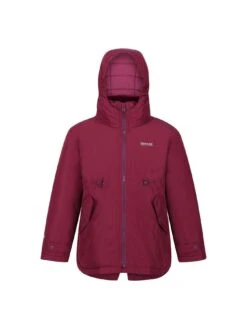 Regatta Girls Violane Waterproof Jacket - Dark Red -Sport Sphere VKELN SQ4 0000000315 DARK RED SLd