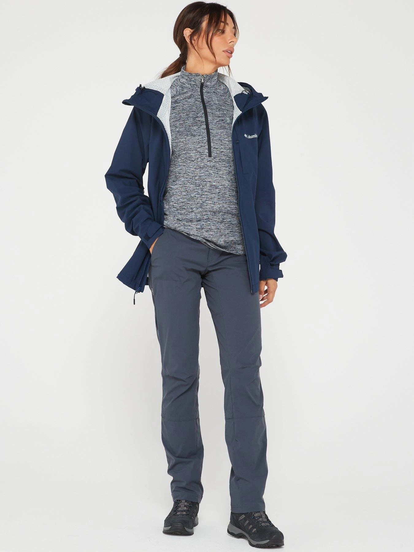 Columbia Women's Omni-Tech Ampli-Dry Shell - Blue 3 Columbia Women's Omni-Tech Ampli-Dry Shell - Blue - Image 3