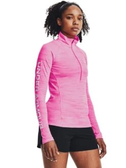 UNDER ARMOUR Women's Training Tech 1/2 Zip Top - Pink