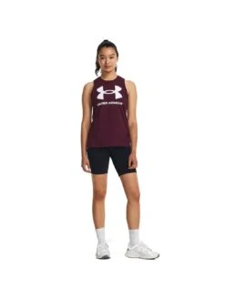 UNDER ARMOUR Womens Training Sportstyle Graphic Tank - Dark Red -Sport Sphere VKIM8 SQ3 0000000315 DARK RED MDo