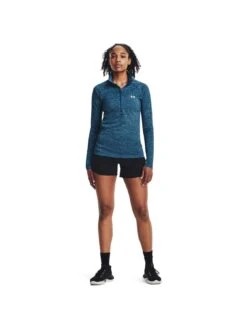 UNDER ARMOUR Womens Training Tech 1/2 Zip Long Sleeve Top - Blue -Sport Sphere VKIMM SQ3 0000000020 BLUE MDo