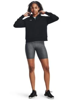 UNDER ARMOUR Womens Training Rival Fleece 1/2 Zip - Black/White -Sport Sphere VKIMZ SQ3 0000000019 BLACK WHITE MDo