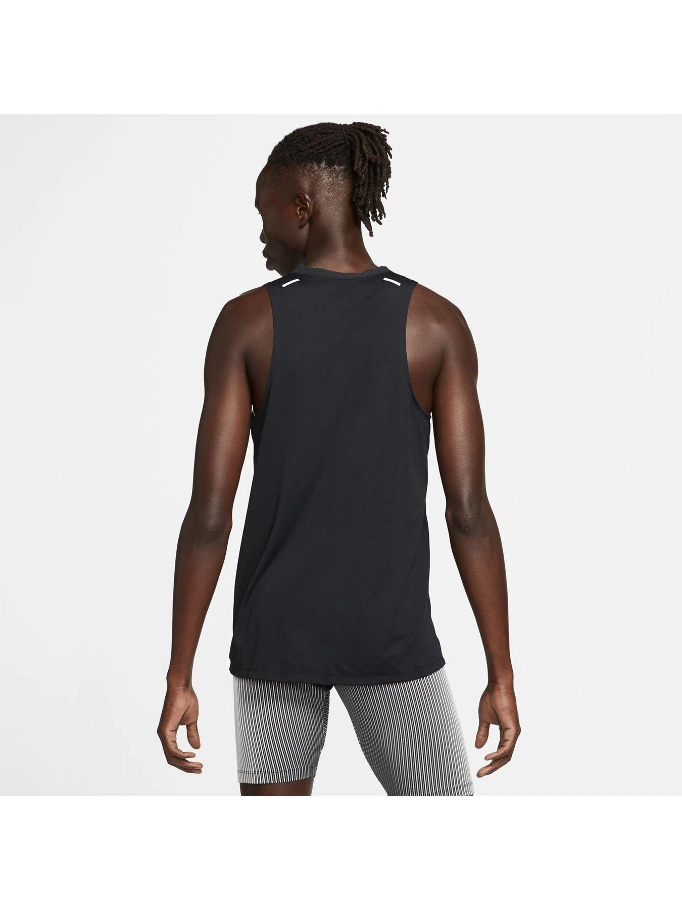 Nike Men's Dri Fit Rise 365 Running Tank - Black 2 Nike Men's Dri Fit Rise 365 Running Tank - Black - Image 2